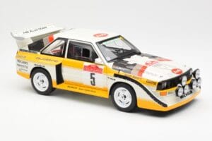 Audi Sport Quattro S1 #5 W. Rohrl / C. Geistdorfer Rally Sanremo Winner 1985 AUTOart 1:18 88503 Komposiitti — kuva 6 / 8