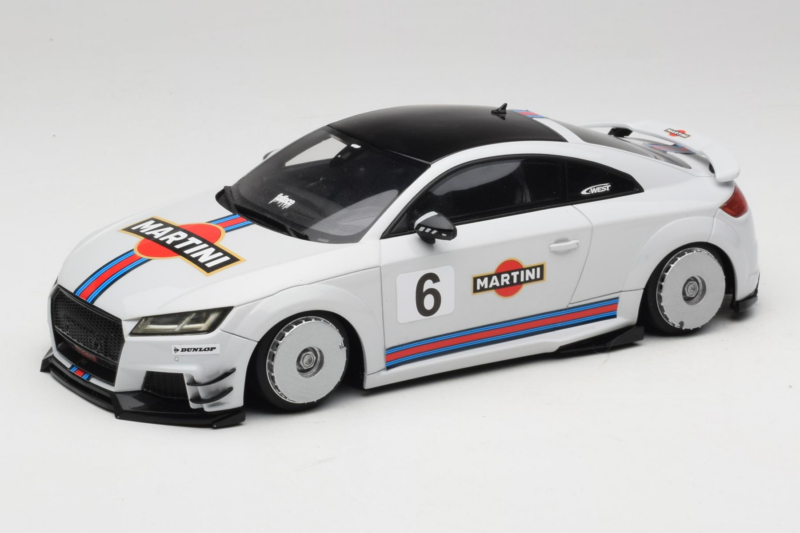 Audi TT ABT RS 8S Martini Harmaa GT Spirit 1:18 GT152-C1 Hartsi