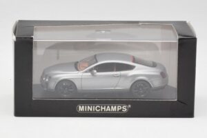 Bentley Continental GT Harmaa Mustilla Vanteilla Minichamps 1:43 BENTLEY001 Metalli — kuva 4 / 4