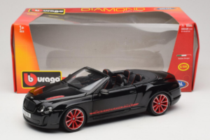Bentley Continental Supersports ISR Avoauto Musta Punaisilla Vanteilla Bburago 1:18 18-11035 Metalli — kuva 8 / 8