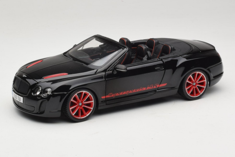 Bentley Continental Supersports ISR Avoauto Musta Punaisilla Vanteilla Bburago 1:18 18-11035 Metalli
