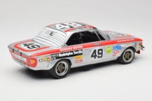 BMW 2800 CS E9 #49 Team Schnitzer G. Herzog / H. Heyer 24 Hours of Spa 1972 Minichamps 1:18 155722749 Metalli — kuva 2 / 6