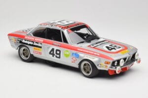 BMW 2800 CS E9 #49 Team Schnitzer G. Herzog / H. Heyer 24 Hours of Spa 1972 Minichamps 1:18 155722749 Metalli — kuva 4 / 6
