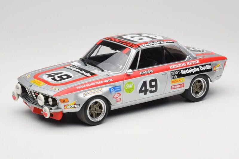 BMW 2800 CS E9 #49 Team Schnitzer G. Herzog / H. Heyer 24 Hours of Spa 1972 Minichamps 1:18 155722749 Metalli