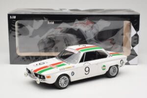 BMW 2800 CS E9 #9 Castrol BMW T. Moorkens / E. Haxhe 24 Hours of Spa 1971 Minichamps 1:18 155712709 Metalli — kuva 6 / 6