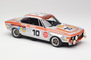 BMW 2800 CS Team Schnitzer #10 J. Fitzpatrick / J. Peltier Spa 1972 Minichamps 1:18 155722710 Metalli — kuva 4 / 6