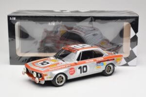 BMW 2800 CS Team Schnitzer #10 J. Fitzpatrick / J. Peltier Spa 1972 Minichamps 1:18 155722710 Metalli — kuva 6 / 6