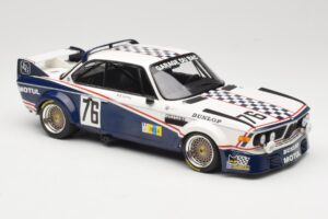 BMW 3.0 CSL E9 Garage Du Bac #76 P. Depnic / H. Coulon 24 Hours of Le Mans 1977 Minichamps 1:18 155772576 Metalli — kuva 4 / 6