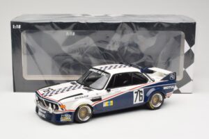BMW 3.0 CSL E9 Garage Du Bac #76 P. Depnic / H. Coulon 24 Hours of Le Mans 1977 Minichamps 1:18 155772576 Metalli — kuva 6 / 6