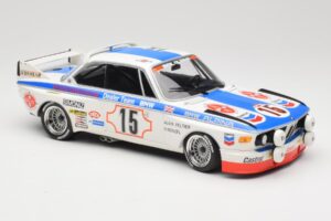 BMW 3.0 CSL E9 #15 BMW Alpina J. Peltier / H. Menzel 24 Hours of Spa 1973 Minichamps 1:18 155732695 Metalli — kuva 4 / 6