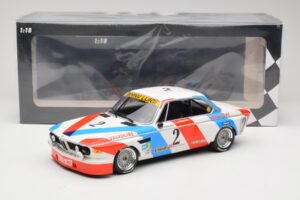 BMW 3.0 CSL E9 #2 Luigi Racing A. de Fierlant / P. Xhenceval Winners 24 Hours of Spa 1975 Minichamps 1:18 155752602 Metalli — kuva 6 / 6