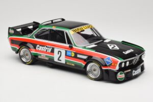 BMW 3.0 CSL E9 #2 Luigi Racing J-M. de Wael / A. de Fierlant Winners GP Nurburgring 1976 Minichamps 1:18 155762502 Metalli — kuva 4 / 6