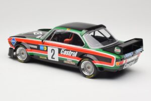 BMW 3.0 CSL E9 #2 Luigi Racing J-M. de Wael / A. de Fierlant Winners GP Nurburgring 1976 Minichamps 1:18 155762502 Metalli — kuva 5 / 6