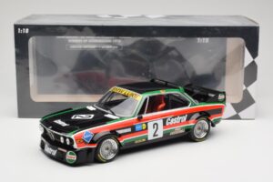 BMW 3.0 CSL E9 #2 Luigi Racing J-M. de Wael / A. de Fierlant Winners GP Nurburgring 1976 Minichamps 1:18 155762502 Metalli — kuva 6 / 6