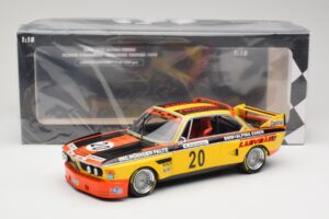 BMW 3.0 CSL E9 #20 BMW Faltz Alpina W. Werner / H. Schommers Norisring Trophy 1974 Minichamps 1:18 155742620 Metalli — kuva 6 / 6