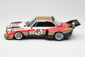 BMW 3.5 CSL E9 #45 Hermetite T. Walkinshaw / J. Fitzpatrick 24 Hours of Le Mans 1976 Minichamps 1:18 155762645 Metalli — kuva 3 / 6