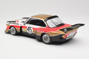 BMW 3.5 CSL E9 #45 Hermetite T. Walkinshaw / J. Fitzpatrick 24 Hours of Le Mans 1976 Minichamps 1:18 155762645 Metalli — kuva 5 / 6