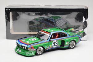 BMW 3.5 CSL E9 Schnitzer #43 D. Quester / A. Krebs 24 Hours of Le Mans 1976 Minichamps 1:18 155762643 Metalli — kuva 6 / 6
