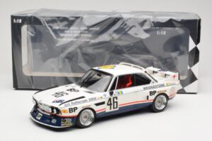 BMW 3.5 CSL E9 #46 Team Brock P. Brock / F. Muir / J. Aubriet 24 Hours of Le Mans 1976 Minichamps 1:18 153762646 Metalli — kuva 6 / 6