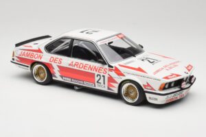 BMW 635CSi E24 Team Brun Motorsport #21 H. Grohs / T. Boutsen Spa 24 Hours 1985 Minichamps 1:18 155852521 Metalli — kuva 4 / 6