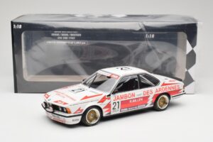 BMW 635CSi E24 Team Brun Motorsport #21 H. Grohs / T. Boutsen Spa 24 Hours 1985 Minichamps 1:18 155852521 Metalli — kuva 6 / 6