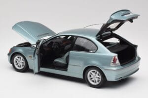 BMW 325Ti E46 Compact Vaaleansininen Metallic Kyosho 1:18 80430024439 Metalli — kuva 5 / 8