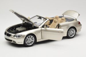 BMW 6 Series E64 Cabriolet Mineral Silver Metallic Kyosho 1:18 80430153437 Metalli — kuva 2 / 9