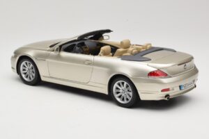 BMW 6 Series E64 Cabriolet Mineral Silver Metallic Kyosho 1:18 80430153437 Metalli — kuva 8 / 9