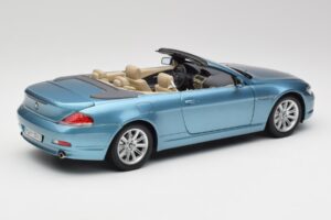 BMW 6 E64 Avoauto Vaaleansininen Kyosho 1:18 80430153440 Metalli — kuva 3 / 8