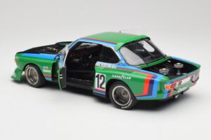 BMW 3.5 CSL E9 Gruppe 5 #12 H. Quester / G. Nilsson Zeltweg Winner 1976 Minichamps 1:18 180762012 Metalli — kuva 5 / 8