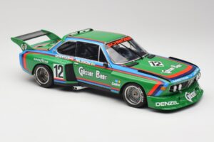 BMW 3.5 CSL E9 Gruppe 5 #12 H. Quester / G. Nilsson Zeltweg Winner 1976 Minichamps 1:18 180762012 Metalli — kuva 6 / 8