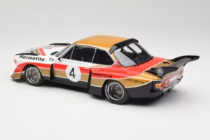 BMW 3.5 CSL E9 Gruppe 5 #4 J. Fitzpatrick / T. Walkinshaw Silverstone Winner 1976 Minichamps 1:18 180762004 Metalli — kuva 7 / 8