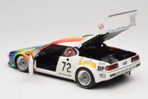 BMW M1 #72 BMW France Zol Auto B. Rousselot / J. Servanin 24 Hours of Le Mans 1981 Minichamps 1:18 180812972 Metalli — kuva 5 / 8