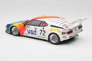 BMW M1 #72 BMW France Zol Auto B. Rousselot / J. Servanin 24 Hours of Le Mans 1981 Minichamps 1:18 180812972 Metalli — kuva 7 / 8