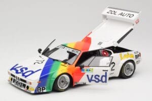 BMW M1 #72 BMW France Zol Auto B. Rousselot / J. Servanin 24 Hours of Le Mans 1981 Minichamps 1:18 180812972 Metalli — kuva 8 / 8