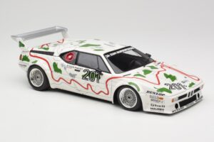 BMW M1 Procar #201 BMW Motorsport H. Stuck / N. Piquet 1000km Nürburgring 1980 Minichamps 1:18 180802901 Metalli — kuva 6 / 8