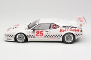 BMW M1 #25 Red Lobster D. Cowart / K. Miller LA Times GP Riverside 1981 Minichamps 1:18 180812925 Metalli — kuva 4 / 8