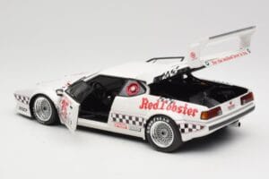 BMW M1 #25 Red Lobster D. Cowart / K. Miller LA Times GP Riverside 1981 Minichamps 1:18 180812925 Metalli — kuva 7 / 8