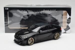 BMW M2 CS F87 Musta Metallic Kultaisilla Vanteilla Minichamps 1:18 155021021 Metalli — kuva 6 / 6