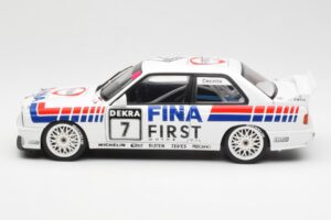 BMW M3 E30 #7 Fina J. Cecotto DTM 1992 AUTOart 1:18 89246 Metalli — kuva 3 / 7
