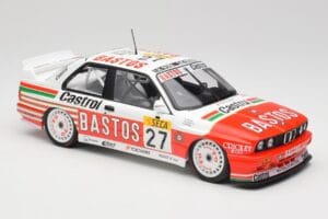 BMW M3 E30 #27 Bigazzi Team S. Soper / A. Hahne 4th Place 24 Hours of Spa 1990 Minichamps 1:18 155902027 Metalli — kuva 4 / 6
