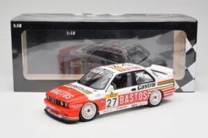 BMW M3 E30 #27 Bigazzi Team S. Soper / A. Hahne 4th Place 24 Hours of Spa 1990 Minichamps 1:18 155902027 Metalli — kuva 6 / 6