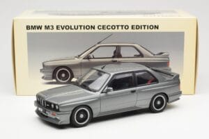 BMW M3 E30 Sport Evolution Cecotto Harmaa AUTOart 1:18 70567 Metalli — kuva 8 / 8