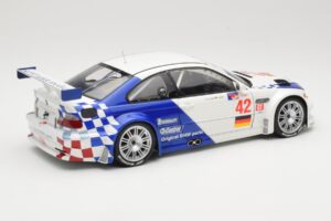 BMW M3 E46 GTR #42 J. Muller / J.J. Lehto ALMS 2001 Minichamps 1:18 80430139183 Metalli — kuva 3 / 8