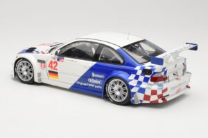 BMW M3 E46 GTR #42 J. Muller / J.J. Lehto ALMS 2001 Minichamps 1:18 80430139183 Metalli — kuva 7 / 8
