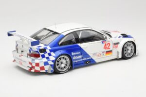 BMW M3 E46 GTR #42 J. Lehto / P. Ekblom ALMS 2001 Minichamps 1:18 100012142 Metalli — kuva 3 / 8
