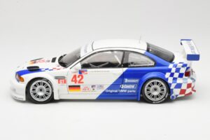 BMW M3 E46 GTR #42 J. Lehto / P. Ekblom ALMS 2001 Minichamps 1:18 100012142 Metalli — kuva 4 / 8