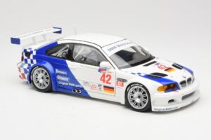 BMW M3 E46 GTR #42 J. Lehto / P. Ekblom ALMS 2001 Minichamps 1:18 100012142 Metalli — kuva 6 / 8