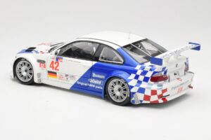BMW M3 E46 GTR #42 J. Lehto / P. Ekblom ALMS 2001 Minichamps 1:18 100012142 Metalli — kuva 7 / 8