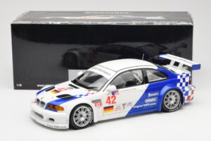 BMW M3 E46 GTR #42 J. Lehto / P. Ekblom ALMS 2001 Minichamps 1:18 100012142 Metalli — kuva 8 / 8